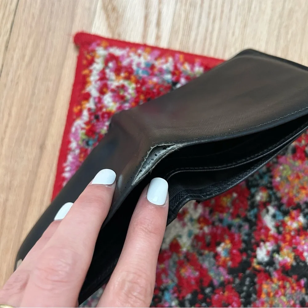 Salvatore Ferragamo Black Bill Fold Wallet